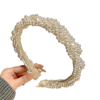 Νότια Κορέα Ρετρό Μαργαριταρένια Κορδέλα Μαλλιών Temperament Simple Super Fairy Pressure Hair Cards Γυναικεία Γλυκιά Εξερχόμενη Κορδέλα Μαλλιών All-match