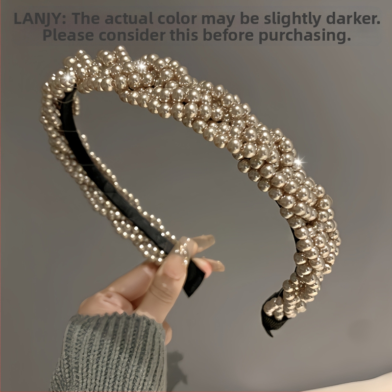 Dél-Korea Retro Gyöngy Hajpánt Temperamentum Egyszerű Szuper Tündér Nyomású Hajkártyák Női Édes Kimenő, Minden Mérkőzéses Hajpánt Hajrudak