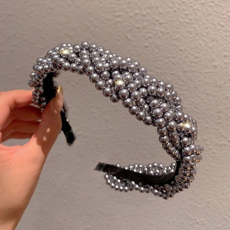 Dél-Korea Retro Gyöngy Hajpánt Temperamentum Egyszerű Szuper Tündér Nyomású Hajkártyák Női Édes Kimenő, Minden Mérkőzéses Hajpánt Hajrudak