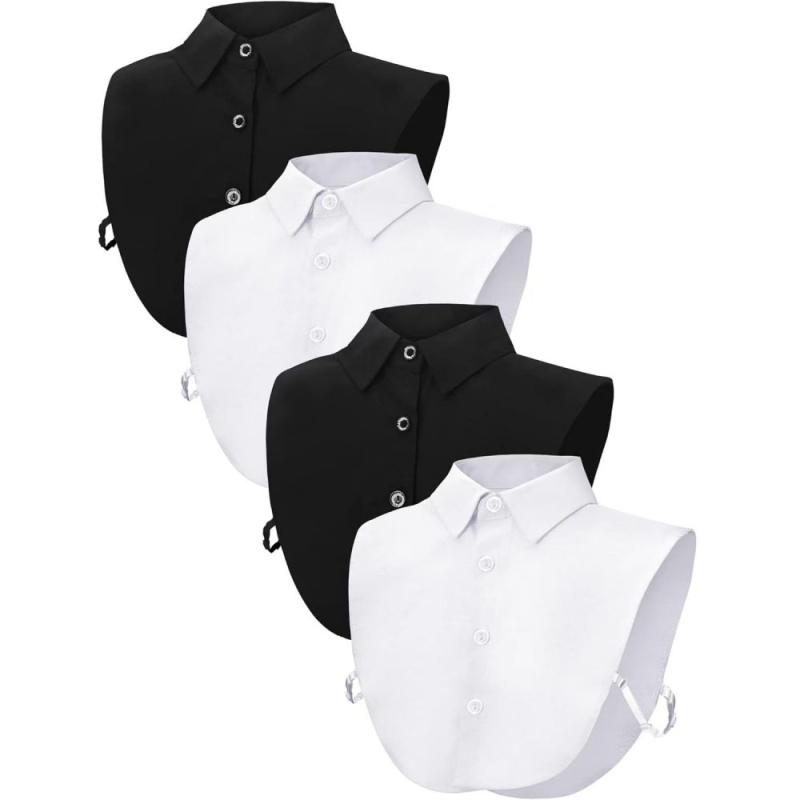 Határokon átnyúló ing, hamisgallér, női, minden mérkőzésre alkalmas hamisgallér, inggallér, poliészter, pamut, dekoratív állványgallér, hegyes gallér, hamis gallér kiegészítők