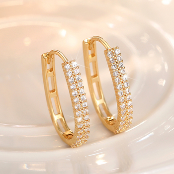 Cao Shi Dongdaemun prancūziškos tekstūros geometriniai auskarai, Pietų Korėjos U formos „Super Flash“ žiediniai auskarai, išskirtiniai interneto įžymybių auskarai