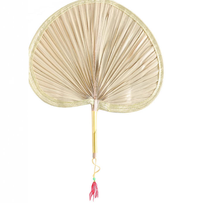 Kézzel készített őszibarack alakú bambusz legyező, nyári legyező, művészi, menő gyékénylegelő, kis, friss, kreatív, kézi legyező