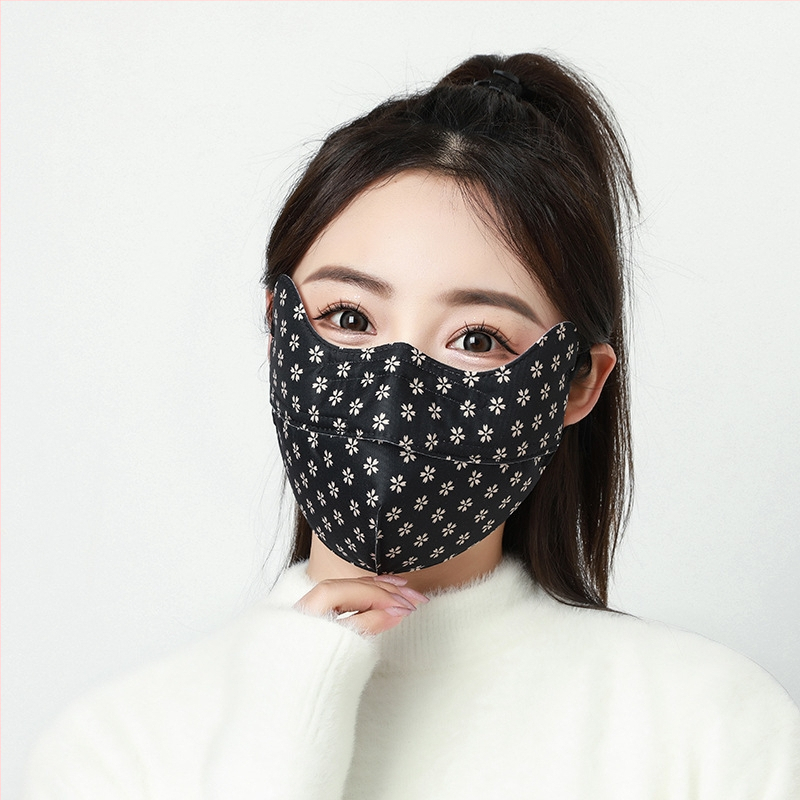 Yidixiu sügis- ja talvine soe mask 3D kolmemõõtmeline naiste silmade kaitse nurk ploomiõie tuulekindel külmakindel hingav mask pestav