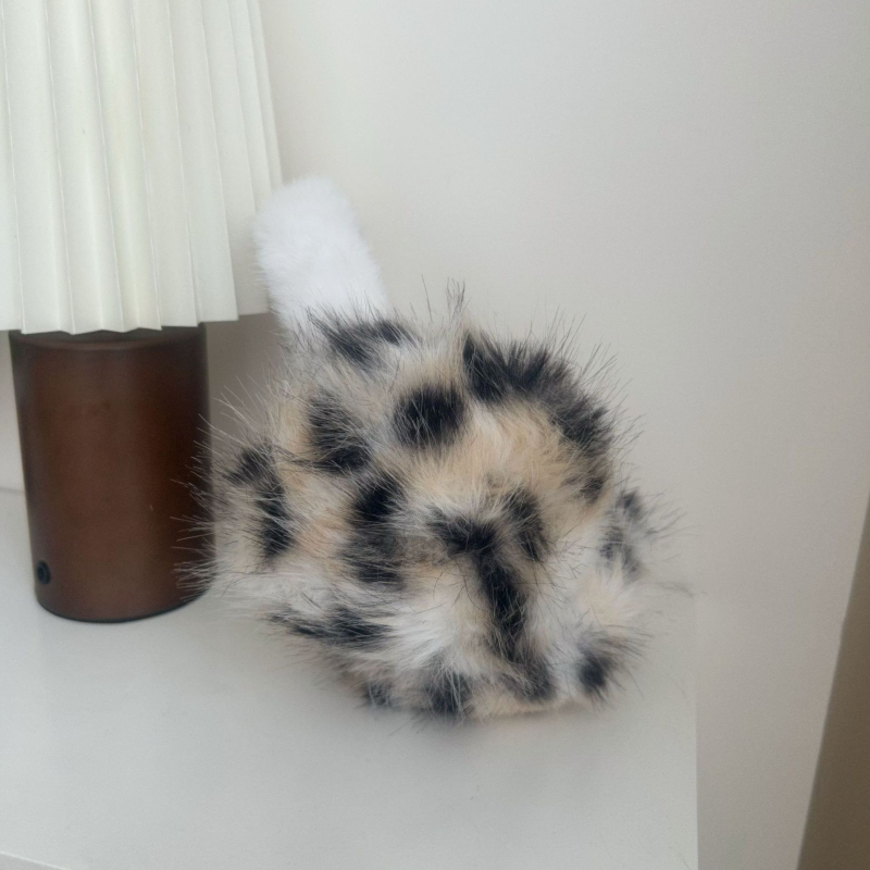 Plüss leopárd fülvédők Női téli meleg lovagló fagyálló szélálló fülmeleg fülvédő fülvédő fülvédő fülvédő sapka koreai