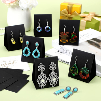 50 darab öntartó fülbevaló, nyaklánc, kartondoboz, barkács ékszer kiegészítők, fülcsipesz, ékszerkiállító állvány