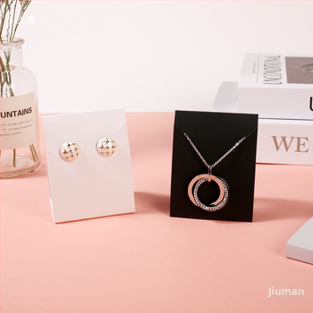 50 κομμάτια αυτοφερόμενων σκουλαρίκια κολιέ από χαρτόνι, αξεσουάρ κοσμημάτων DIY, κλιπ αυτιών, βάση επίδειξης κοσμημάτων