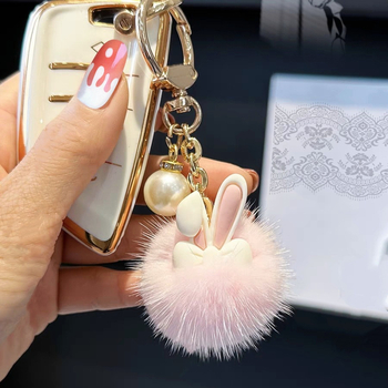 Internet Celebrant Mink Fin Rabbit Backpack Κρεμαστό Χαριτωμένο Λούτρινο Λαγουδάκι Γούνα Χαριτωμένο Μπρελόκ Αυτοκινήτου