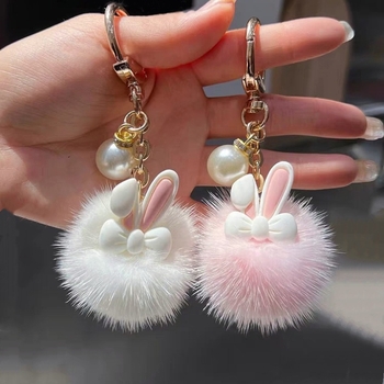 Internet Celebrant Mink Fin Rabbit Backpack Κρεμαστό Χαριτωμένο Λούτρινο Λαγουδάκι Γούνα Χαριτωμένο Μπρελόκ Αυτοκινήτου