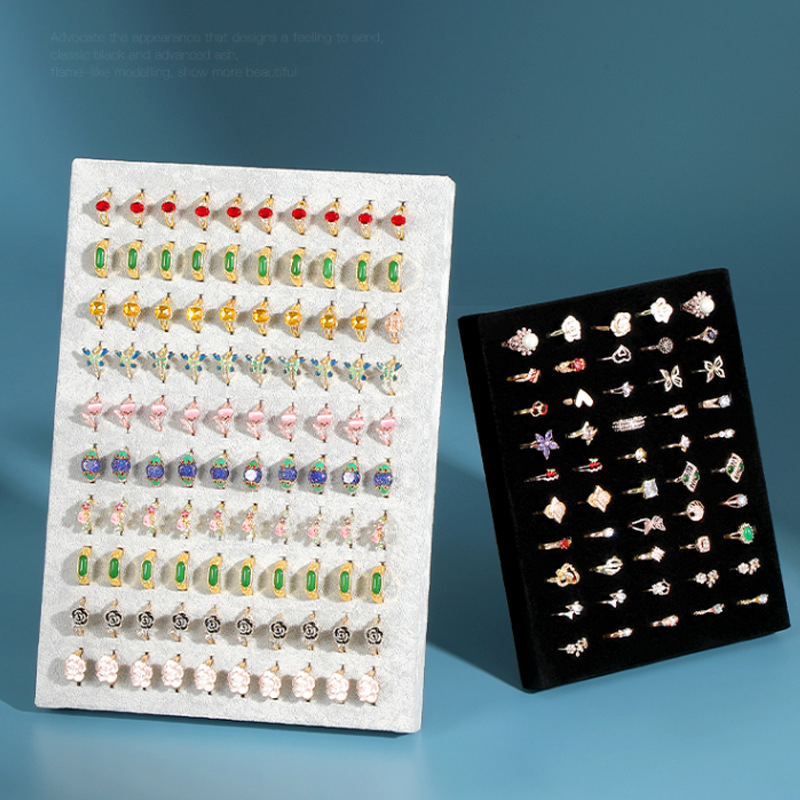 Divat kreatív képkeret gyűrűs kijelző állvány összecsukható állvány flanelette ékszertároló állvány kellékek