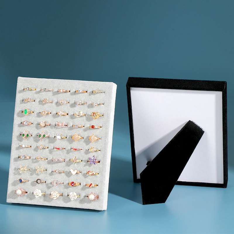 Divat kreatív képkeret gyűrűs kijelző állvány összecsukható állvány flanelette ékszertároló állvány kellékek