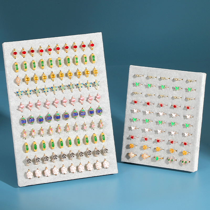 Divat kreatív képkeret gyűrűs kijelző állvány összecsukható állvány flanelette ékszertároló állvány kellékek