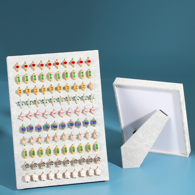 Divat kreatív képkeret gyűrűs kijelző állvány összecsukható állvány flanelette ékszertároló állvány kellékek