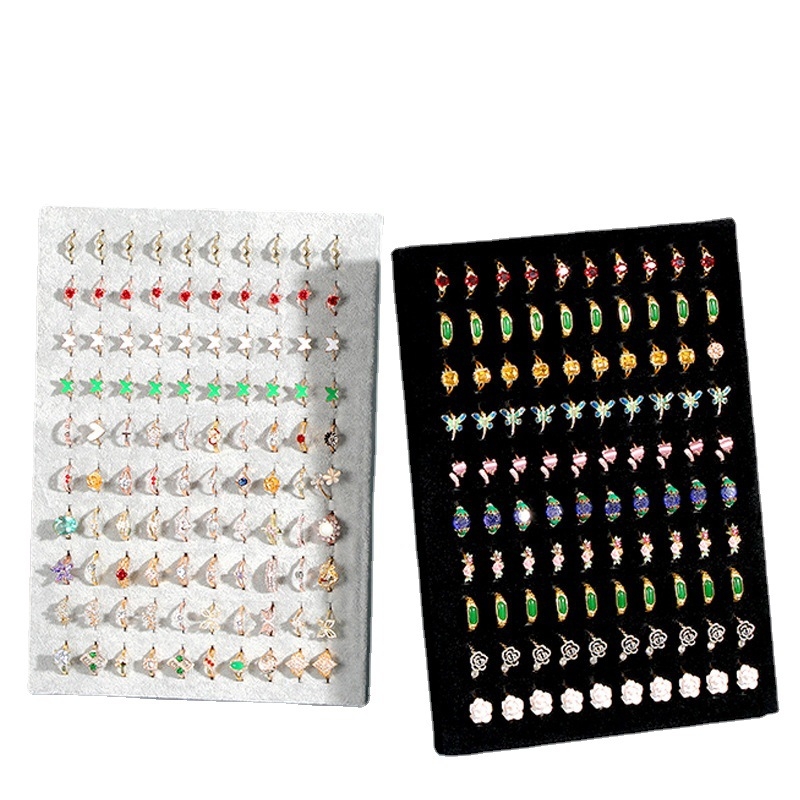 Divat kreatív képkeret gyűrűs kijelző állvány összecsukható állvány flanelette ékszertároló állvány kellékek