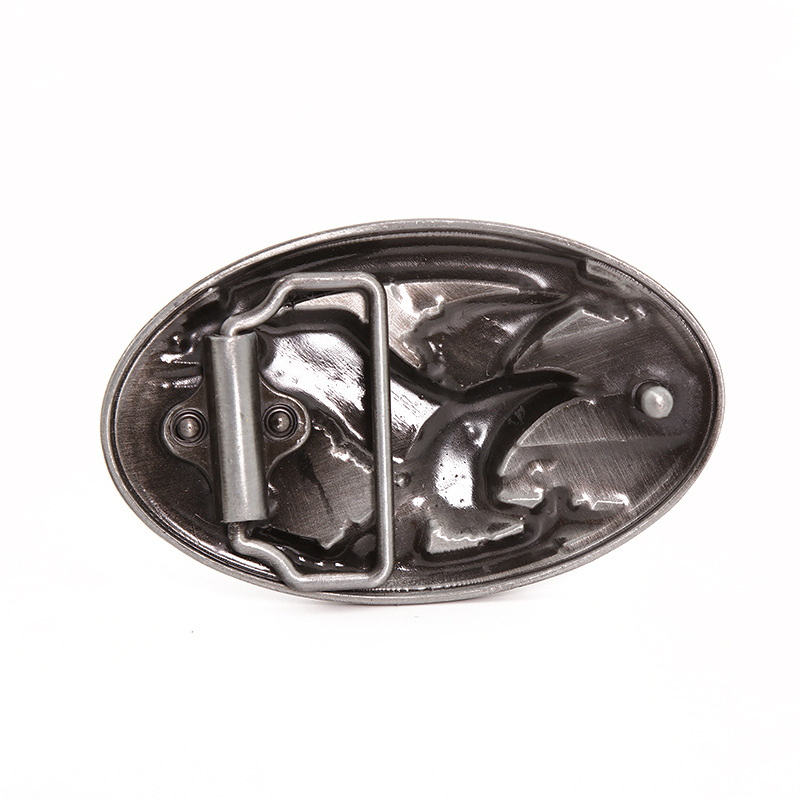 [Yin Su] Eiropas un amerikāņu stila metāla jostas sprādze, ērgļa spārni, karoga dekorācija, vīriešu jostas sprādze