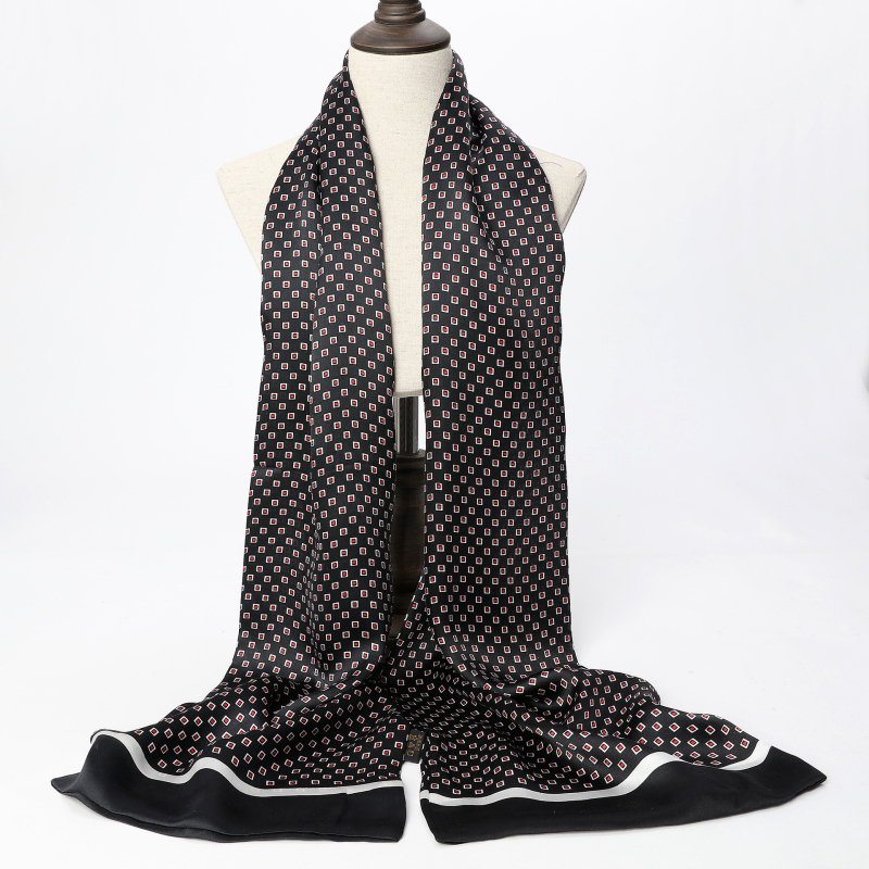 Hangdžou vyriškas gryno šilkmedžio šilko ilgas šalikas, šaliko, šaliko fabrikas, didmeninė prekyba šilko šaliku, profesionalus dvigubas sluoksnis