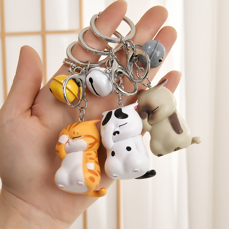 3. takard el az arcod macska kulcstartó rajzfilm aranyos cica kulcstartó rajzfilm baba táska medál kis ajándék nagykereskedelem