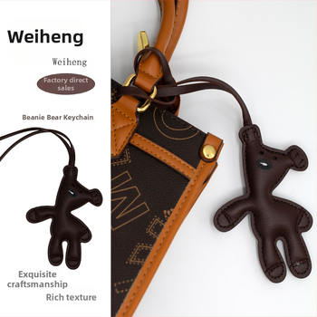 Bab, lusta medve táska medál egyszerű aranyos bőr kulcstartó ajándék függő jellegzetes bőr kiegészítők