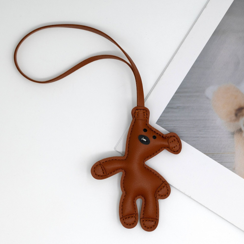 Bab, lusta medve táska medál egyszerű aranyos bőr kulcstartó ajándék függő jellegzetes bőr kiegészítők