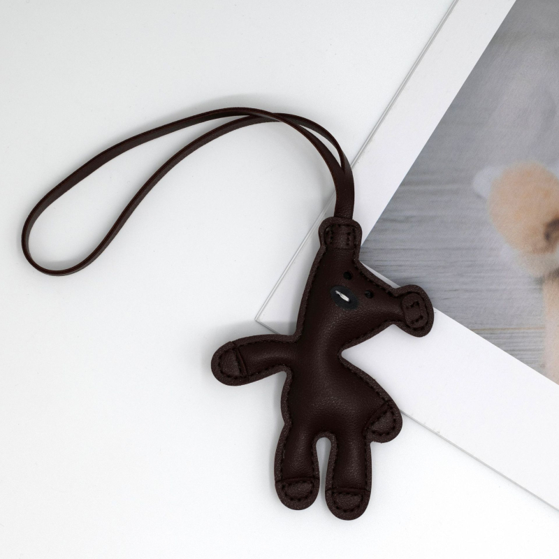 Bab, lusta medve táska medál egyszerű aranyos bőr kulcstartó ajándék függő jellegzetes bőr kiegészítők