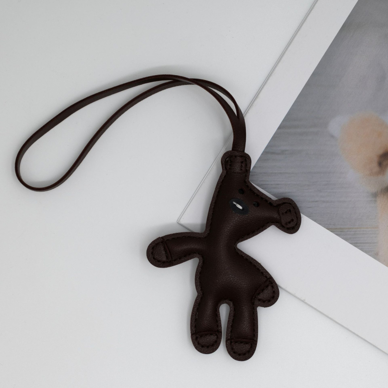 Bab, lusta medve táska medál egyszerű aranyos bőr kulcstartó ajándék függő jellegzetes bőr kiegészítők