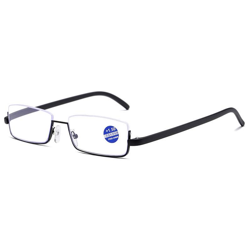 Modne nove naočale za čitanje s poluokvirom za muškarce i žene, prijenosne modne naočale za čitanje s kutijom, anti-plavo svjetlo, prekogranične naočale za čitanje na zalihi