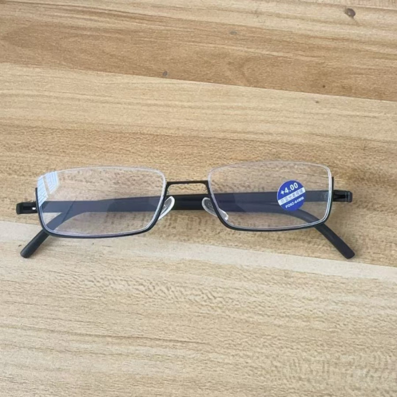 Modne nove naočale za čitanje s poluokvirom za muškarce i žene, prijenosne modne naočale za čitanje s kutijom, anti-plavo svjetlo, prekogranične naočale za čitanje na zalihi