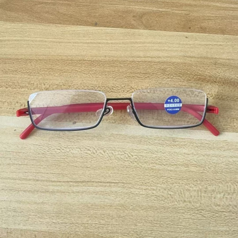 Modne nove naočale za čitanje s poluokvirom za muškarce i žene, prijenosne modne naočale za čitanje s kutijom, anti-plavo svjetlo, prekogranične naočale za čitanje na zalihi