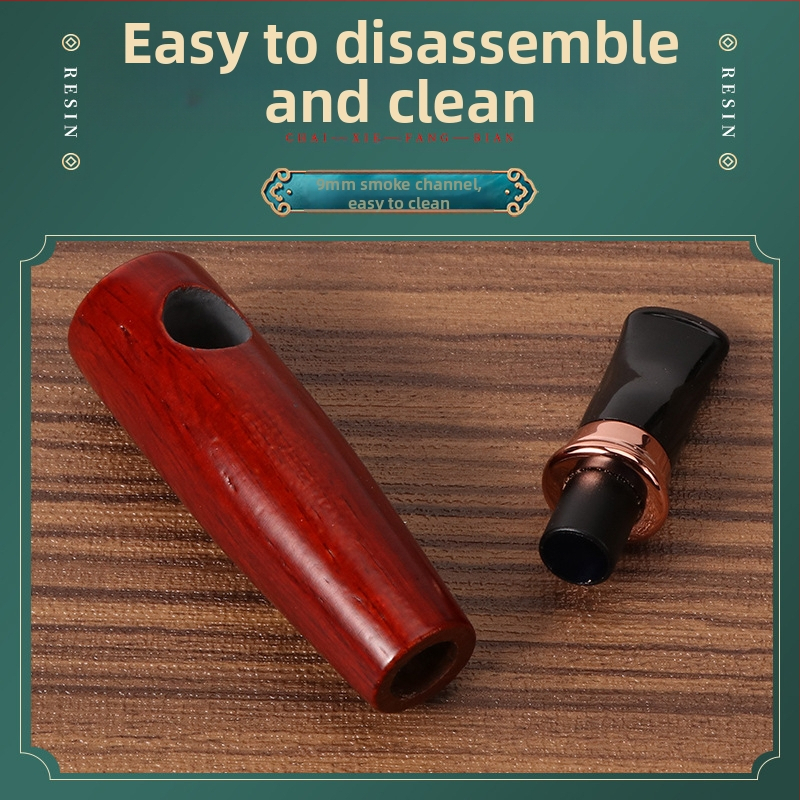 DHL Нова креативна 9 мм коминна тръба Aoko от дърво Лека преносима преносима масивна дървена малка тръба