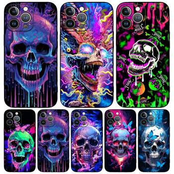 Férfi és lány Apple Tide Skull Horror telefontok Tide Foreign Trade 14/15 iPhone Dark Pirate P