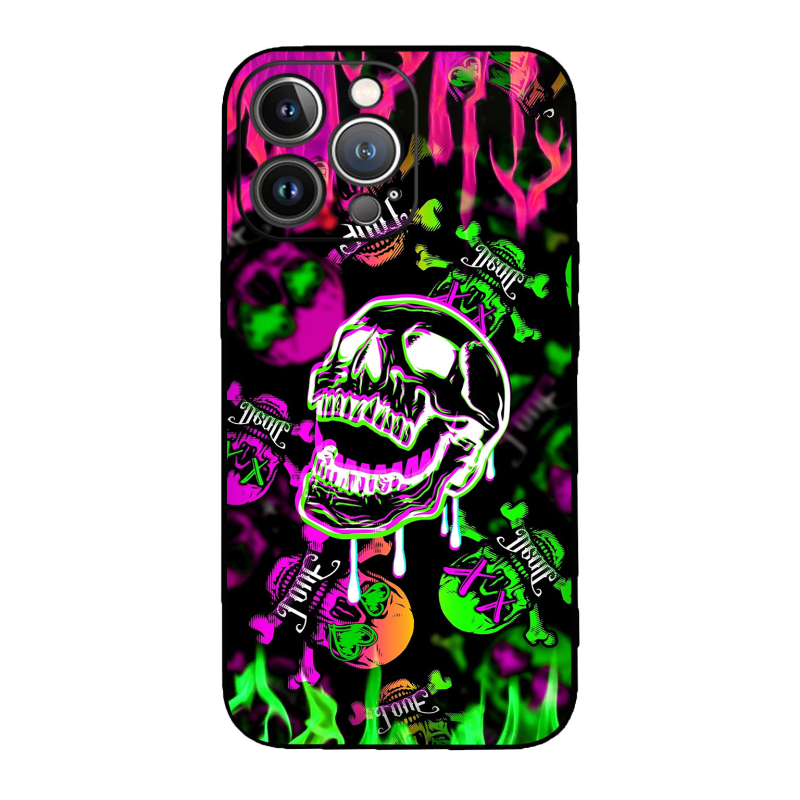 Férfi és lány Apple Tide Skull Horror telefontok Tide Foreign Trade 14/15 iPhone Dark Pirate P