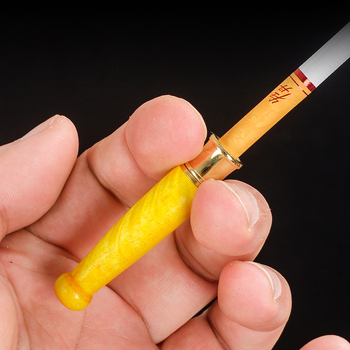 Liellapu rožkoka īsais cigarešu turētājs, biezs, vidējs, plāns, trīs apaļi mutes filtri, var tikt pārstrādāti, pārnēsājami, mazi, smēķēšanas vairumtirdzniecība