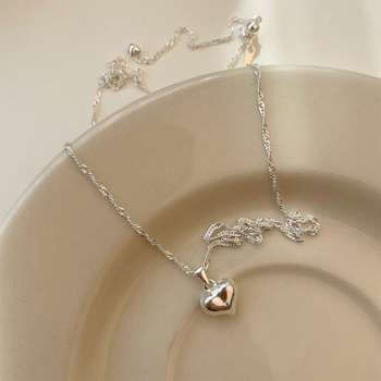 Γυναικεία κοσμήματα κολιέ με ρυθμιζόμενο αναδιπλούμενο κρεμαστό κόσμημα προσώπου S925 από ασήμι 925, απλή αλυσίδα πουλόβερ υψηλής ποιότητας