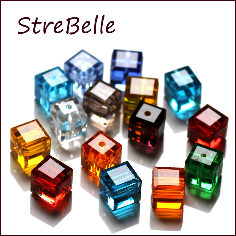 Drabužių krištoliniai stiklo palaidi karoliukai kvadratiniai karoliukai aukštos temperatūros rafinuota spalva rankomis poliruoti poliruoti papuošalai ir aksesuarai nemokamas pristatymas