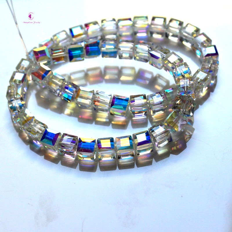 Drabužių krištoliniai stiklo palaidi karoliukai kvadratiniai karoliukai aukštos temperatūros rafinuota spalva rankomis poliruoti poliruoti papuošalai ir aksesuarai nemokamas pristatymas