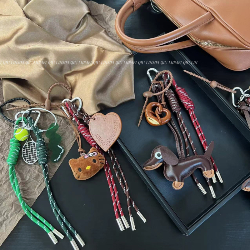 Ins Blogger azonos stílusú szőtt kötél táska medál Advanced Sense MIU nyakba akasztható kulcstartó medál táska medál