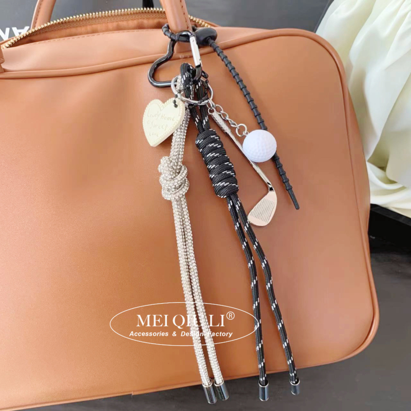 Ins Blogger azonos stílusú szőtt kötél táska medál Advanced Sense MIU nyakba akasztható kulcstartó medál táska medál