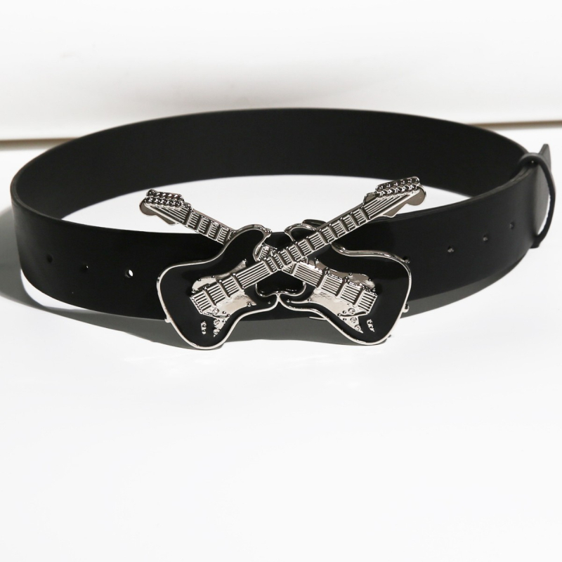 Farmeröv Női Dekoratív Új, Mindenesetre Alkalmi Öv Gitárcsattal Koreai Stílusú Egyszerű Divatöv Raktáron
