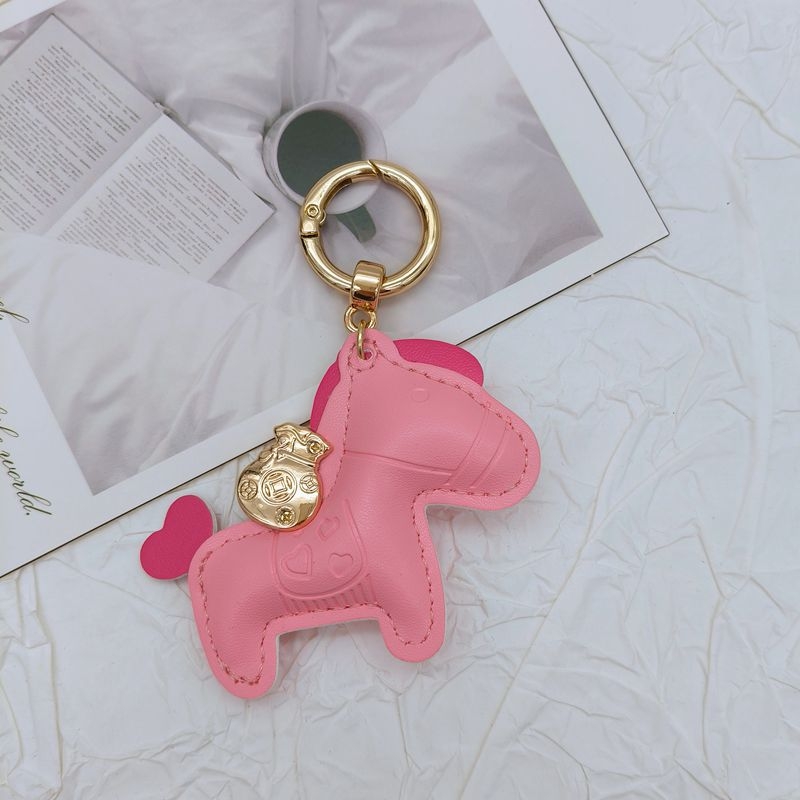 Most gazdag aranyos póni kulcstartó medál pár bőr rajzfilm függő gyönyörű iskolatáska ünnepi ajándék