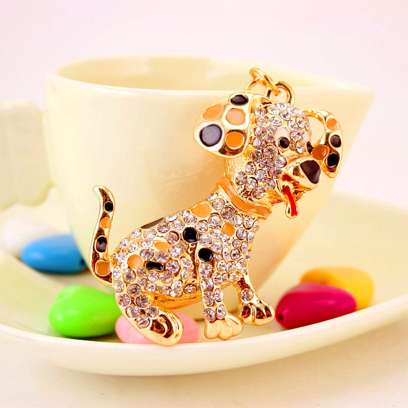 Kūrybinė dovana, kalnų krištolas, dalmantinų mielas šuniukas, automobilio raktų pakabukas, metalinis pakabukas, moteriškas krepšys, raktų pakabukas 787