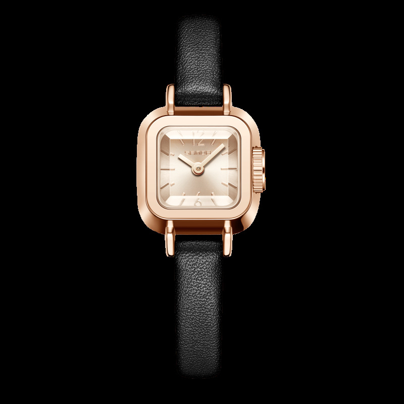 Női karóra retro kis négyzet alakú kvarc vízálló divatos trendi egyszerű öves karóra nagykereskedelem 2024 új óra