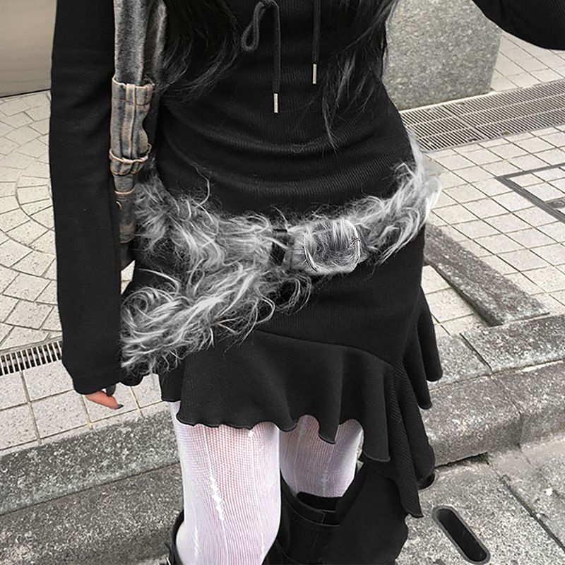 American Street Hip Hop Mao varrású fém csattal állítható PU bőr öv fűszer nehézipar határokon átnyúló övtáska kiegészítők