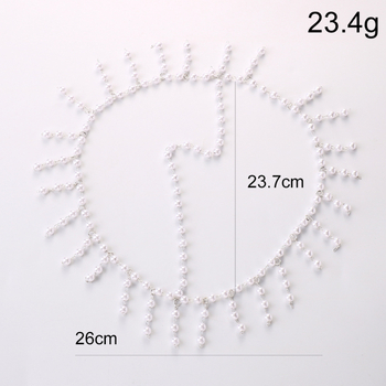 Διασυνοριακή άνοιξη νέα κορδέλα με μαργαριτάρια γυναικεία σούπερ νεράιδα φούντα κόμμωση υψηλής ποιότητας ιδιοσυγκρασία ευρωπαϊκά και αμερικανικά αξεσουάρ μεταμφίεσης