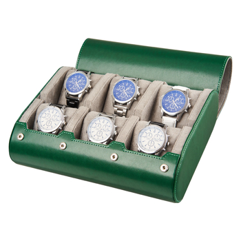 Didelės talpos 6 bitų laikrodžių dėžutė, atspari dulkėms, kolekcinė garsių laikrodžių laikymo dėžutė, nuimama laikrodžių mechaninių laikrodžių riešinių laikrodžių pakavimo dėžutė