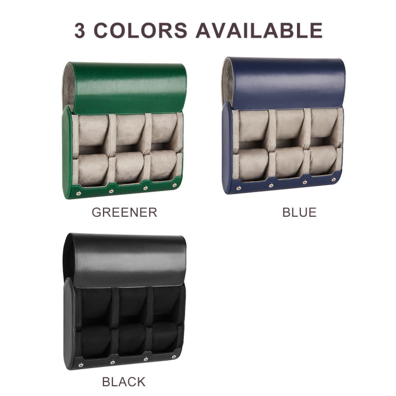 Didelės talpos 6 bitų laikrodžių dėžutė, atspari dulkėms, kolekcinė garsių laikrodžių laikymo dėžutė, nuimama laikrodžių mechaninių laikrodžių riešinių laikrodžių pakavimo dėžutė