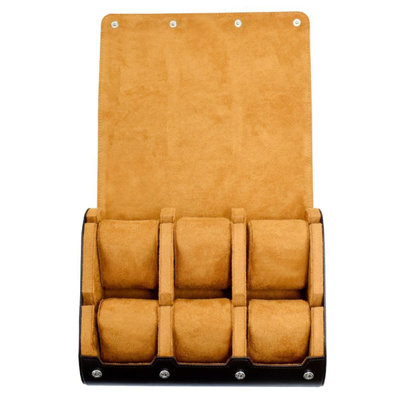 Didelės talpos 6 bitų laikrodžių dėžutė, atspari dulkėms, kolekcinė garsių laikrodžių laikymo dėžutė, nuimama laikrodžių mechaninių laikrodžių riešinių laikrodžių pakavimo dėžutė