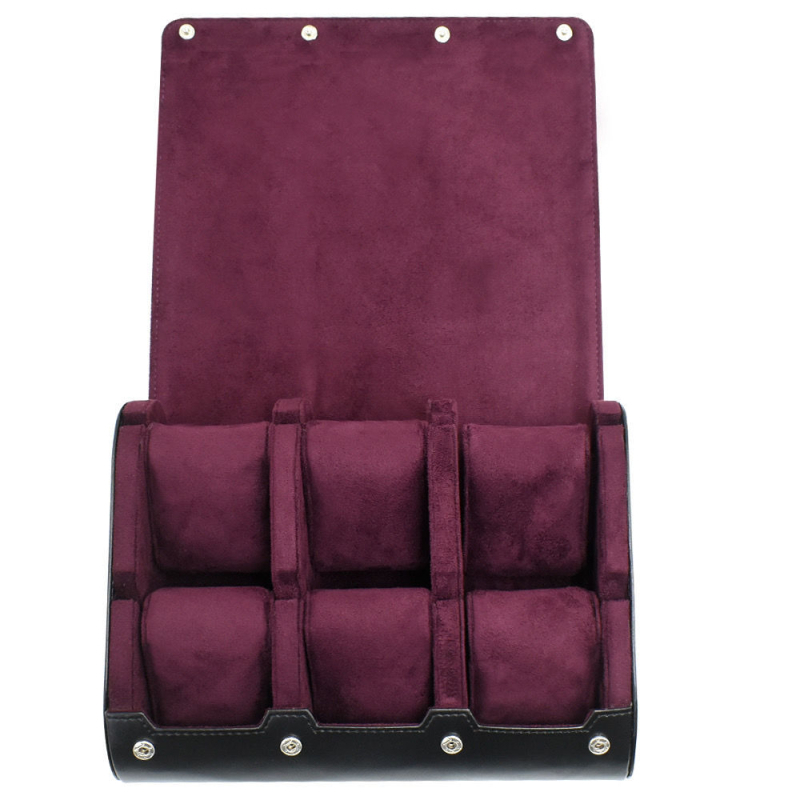 Didelės talpos 6 bitų laikrodžių dėžutė, atspari dulkėms, kolekcinė garsių laikrodžių laikymo dėžutė, nuimama laikrodžių mechaninių laikrodžių riešinių laikrodžių pakavimo dėžutė