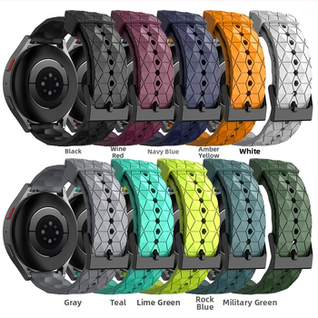 Για Huawei Watch3/3Pro λουράκι σιλικόνης GT/GT2/GT3 με μοτίβο ποδοσφαίρου, ταινία σιλικόνης 20/22 λουράκι