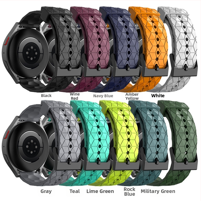 Silikónový remienok pre Huawei Watch 3/3Pro GT/GT2/GT3 so silikónovým vzorom futbalu 20/22