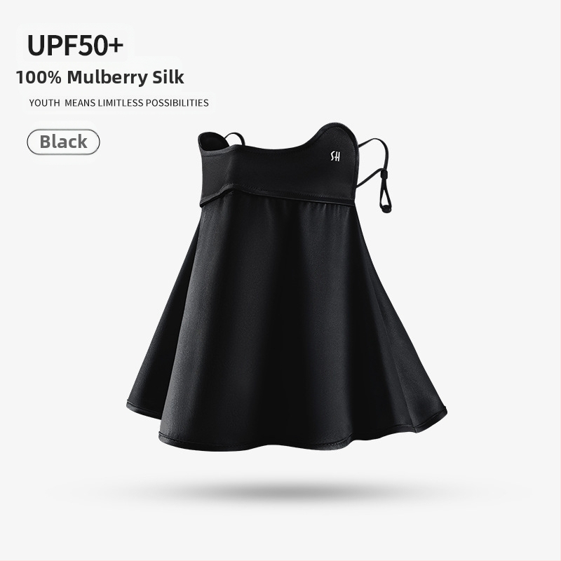 Uus siidist mask naistele suvine päikesekaitse UV-vastane kõrva riputatav mask kerge ja hingav näomask Xkz52