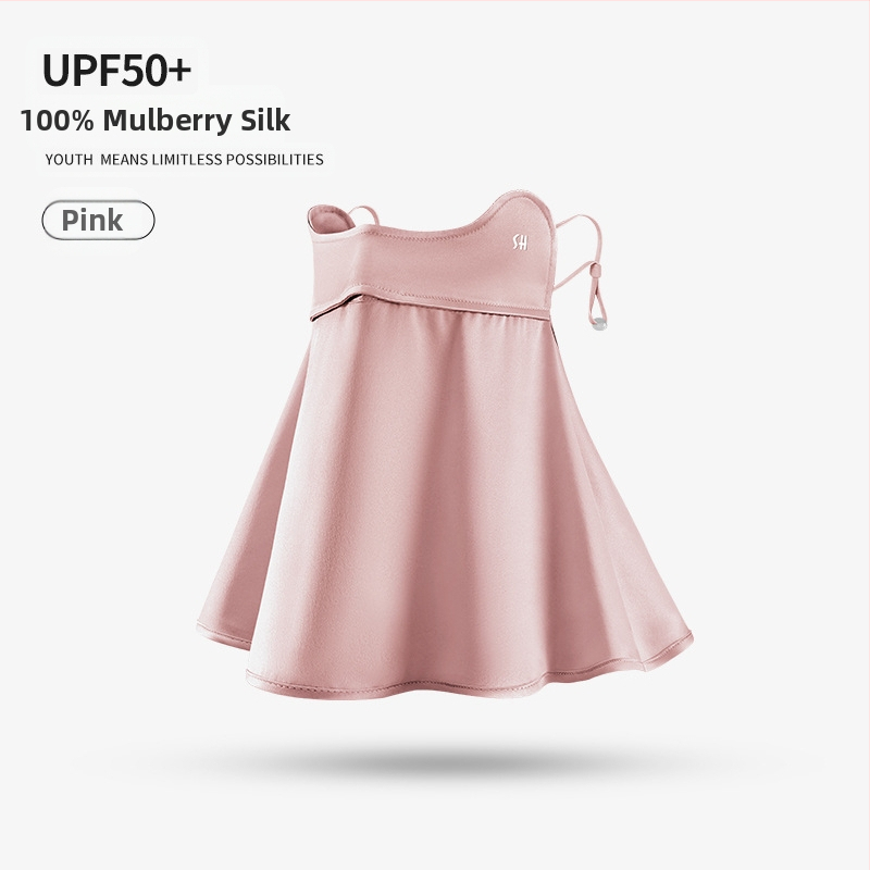 Uus siidist mask naistele suvine päikesekaitse UV-vastane kõrva riputatav mask kerge ja hingav näomask Xkz52